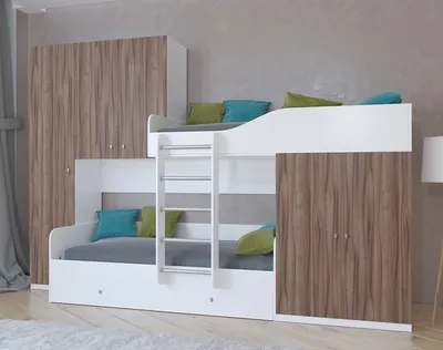 Двухъярусная кровать Лео — это замечательное решение для детской комнаты. / Детские  кровати в Москве - интернет магазин мебели для детей Deti-krovati.ru