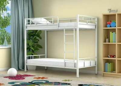 Купить детская двухъярусная металлическая кровать Ницца в СПб -  интернет-магазин 33 Кровати