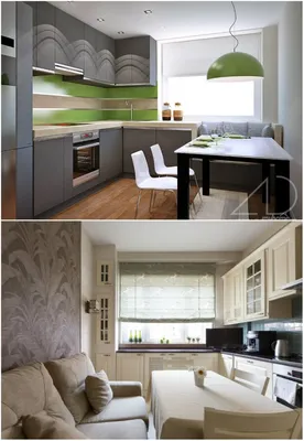 Дизайн интерьера кухни 14 кв. м: фото интерьеров с диваном и без |  Реконструкция ванной, Интерьер, Кухня