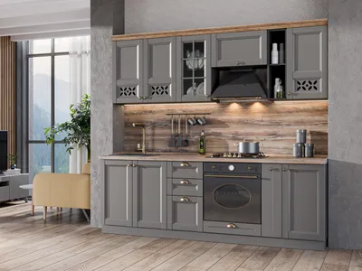 Амели-3 Модульная кухня (Оникс серый) купить в Москве в интернет-магазине  Любимый дом