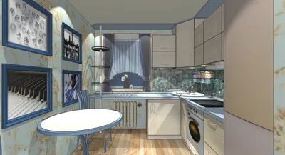 Дизайн маленькой кухни 6 кв. м.