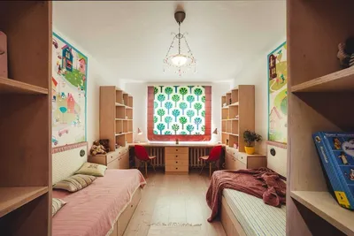 Планировка комнаты для мальчика и девочки - 72 фото
