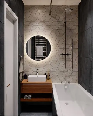 Лаконичный дизайн маленьких ванных комнат (59 фото)