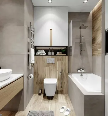 Дизайн маленькой ванной комнаты совмещенной с туалетом - 69 фото