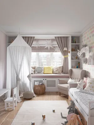 Утонченный дизайн маленькой детской комнаты для девочки | Девчачьи комнаты, Дизайн  детской комнаты, Спальни принцессы