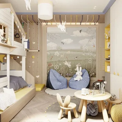 ≡ ➤ Дизайн-проект для маленькой детской комнаты ⋆ Фабрика мебели «Mamka™» ᐈ  Эксперт детского пространства