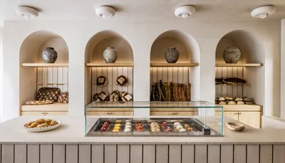 Эммануэль Симон: пекарня с арками и керамикой раку в Париже • Интерьер+ Дизайн