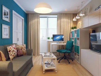 Проект дизайна однокомнатной квартиры 39 кв. м. | Интерьер, Современный  интерьер, Дизайн
