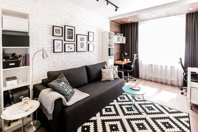 Дизайн интерьера однокомнатной квартиры 30 кв. м.: идеи планировки и  оформления - статьи про мебель на Викидивании