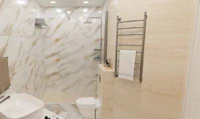 Дизайн-проект ванной комнаты 4,25 кв.м (коллекция INTER GRES)