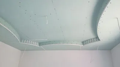 потолок из гипсокартона, с круглыми бортиками. Plasterboard ceiling. -  YouTube