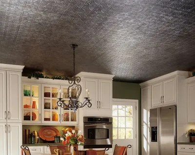 Потолочные покрытия для кухни - 66 фото