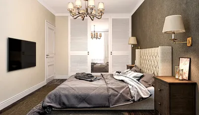 2023 СПАЛЬНИ фото спальня 18 метров в классическом стиле с белым шкафом,  Киев, Design Evolution