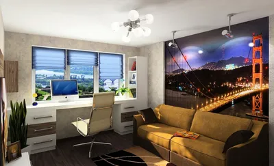 Дизайн проект комнаты, готовый пример интерьера квартиры для подростка  своими руками