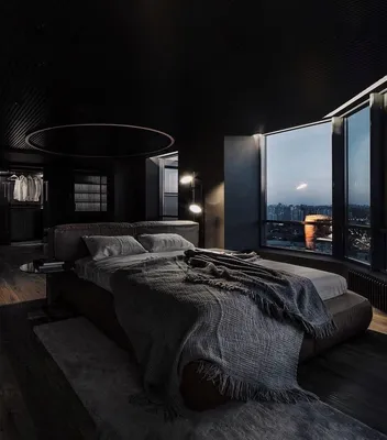 Новый тренд: 15 роскошных спален в темных тонах