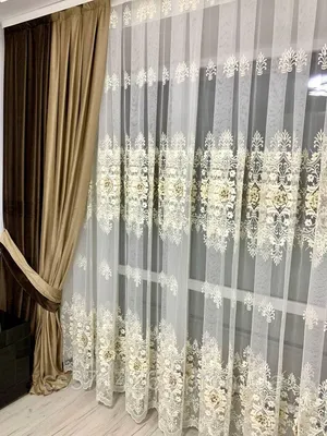 Купить Фатиновая бархатная 3D тюль с красивым цветочком в зал/гостиную или  спальню. Цвет: Молочный, цена 1700 грн — Prom.ua (ID#1638623938)