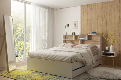 Белая кровать в интерьере спальни - статьи про мебель на Викидивании