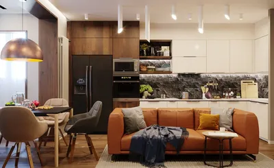 Дизайн кухни-гостиной 18 кв. м: варианты планировки и оформления