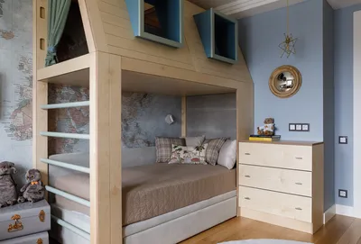 Детская кровать-домик с игровой зоной | Мастерская Никиты Максимова. Мебель  и интерьеры из фанеры