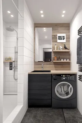 Дизайн ванной комнаты 3 кв. м с туалетом и стиральной машиной: фото,  планировка | DomoKed.ru