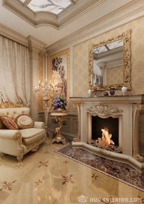 Интерьер гостиной с камином в классическом стиле, фото | Fireplace design,  Luxury homes interior, Luxury living room