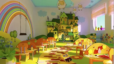 Дизайн интерьера детского сада. | Phòng chơi của trẻ, Nhà vui chơi, Trang  trí nhà trẻ