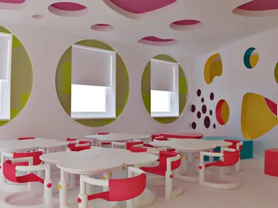 Дизайн современного детского сада - 74 фото