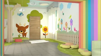 Дизайн интерьера детского сада - YouTube