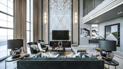 Элегантный дизайн интерьера дома 🏠 Классические арт-деко интерьеры комнат