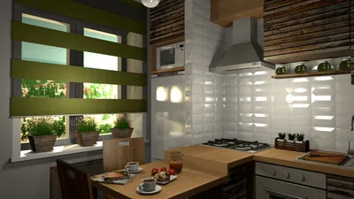 Дизайн интерьера. Простые решения сложных задач. : Дизайн интерьера  маленькой кухни. Кухня 5,9 м2.
