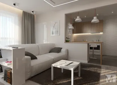 Современный дизайн интерьера однокомнатной квартиры | Минск