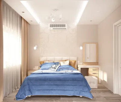 Спальня 11 кв.м в современном стиле ➤ смотреть фото дизайна интерьера