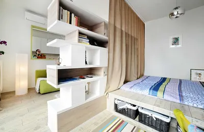 На что обратить внимание при обустройстве маленькой комнаты в общежитии,  зонирование и выбор предметов мебели - 28 фото