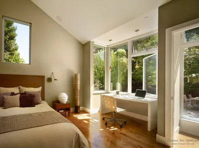 Спальня комната с эркером| Интерьер и дизайн окна с эрером