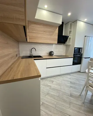Современная угловая кухня в комбинированных цветах \"Модель 786\" в  Петрозаводске - цены, фото и описание.