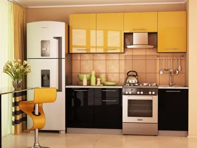 Купить кухню София, цвет дюна черный / желтый — 12682 руб.