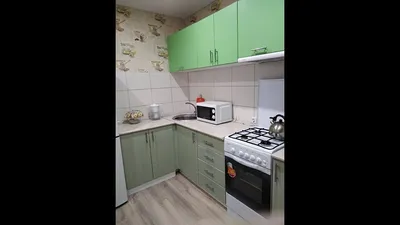 Бюджетная кухня в частном доме с Газовым Котлом (в шкафу) и стиральной  машиной - YouTube