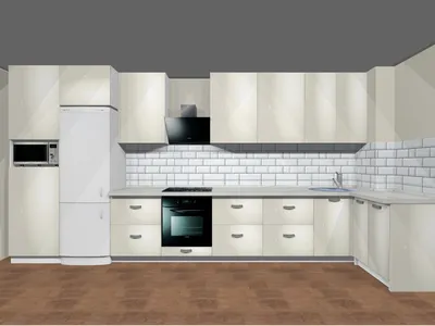 Кухня угловая 4,6х1,25м - Мебельный Adella Мебель