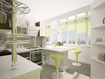 Кухня на балконе в квартире: 75 лучших дизайнерских решений
