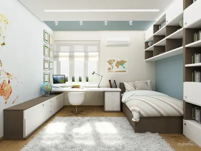 Дизайн комнаты для мальчика подростка » Картинки и фотографии дизайна  квартир, домов, коттеджей