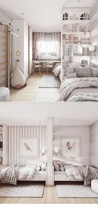 Детская для двух девочек - Галерея 3ddd.ru | Квартирные идеи, Девчачьи  комнаты, Игровая комната дизайн