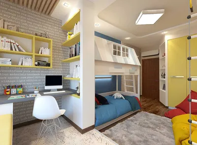 Дизайн и планировка детской комнаты 20 кв м: примеры на фото