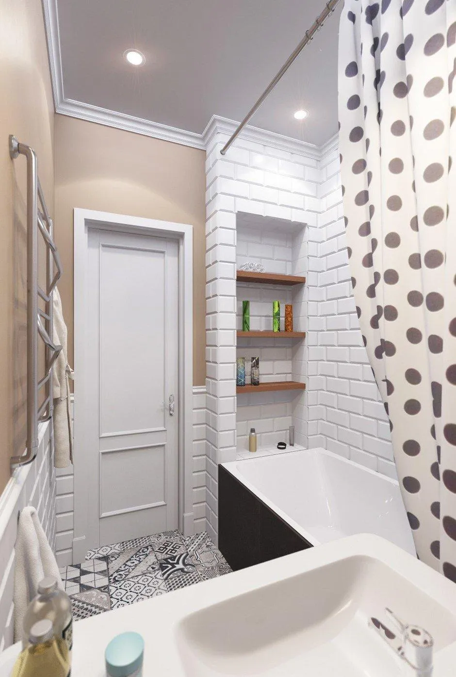 Дизайн ванной комнаты 170х170