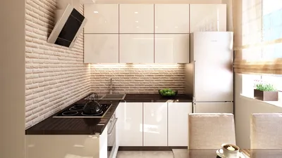 Дизайн маленькой кухни (54 фото) 7 кв в небольшой квартире: дизайнерские  решения - как увеличить пространство комнаты длиной 8 метров с окном своими  руками, инструкция, фото и видео-уроки