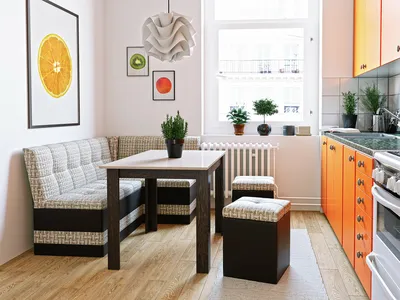 Дизайн кухни 9 кв м с диваном: особенности оформления и подбор мебели