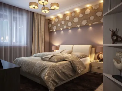 Дизайн комбинированных обоев 2 видов для спальни — фото и варианты отделки