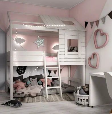 Оригинальный дизайн маленькой детской комнаты для девочки
