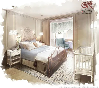 2023 СПАЛЬНИ фото дизайн маленькой спальни с детской кроваткой, Киев, Дiм  декор