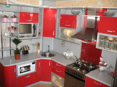 Дизайн интерьера угловой кухни: обстановка, барная стойка, оформление,  кухонный фартук | iLEDS.ru