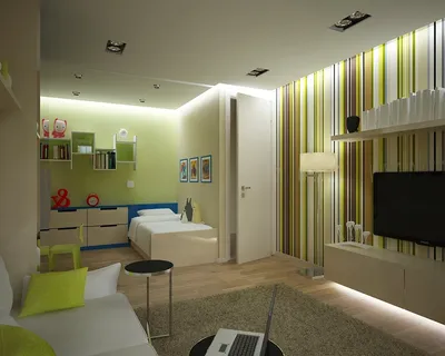 Дизайн однокомнатной квартиры для семьи с ребенком - удачные идеи и фото  примеры интерьера | интернет-магазин Romatti в Москве